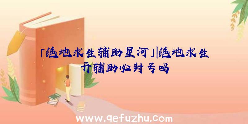 「绝地求生辅助星河」|绝地求生开辅助必封号吗